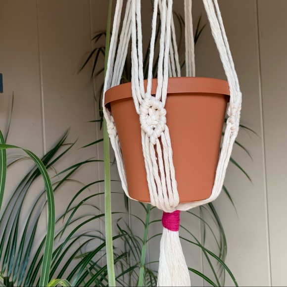 Hand Crafted Boho Macrame Plant Hanger - Picture 5 of 9